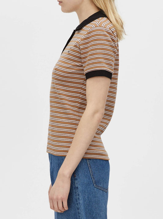 CAMILLA AND MARC PLATINUM SHORT SLEEVE POLO (Tan)