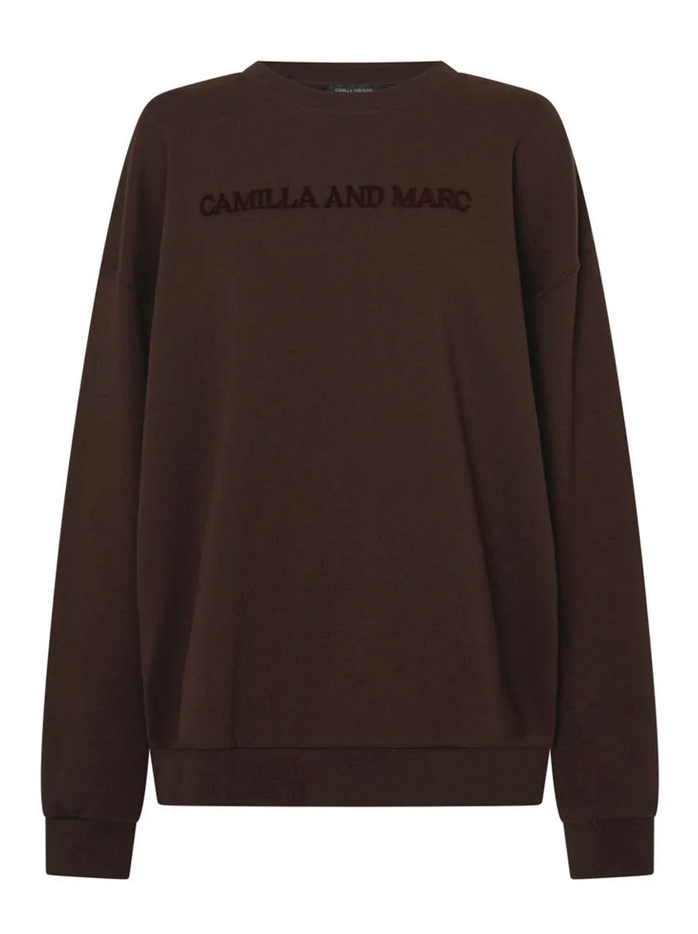 CAMILLA AND MARC TIA FLOCKING LOGO CREW (Oyster)