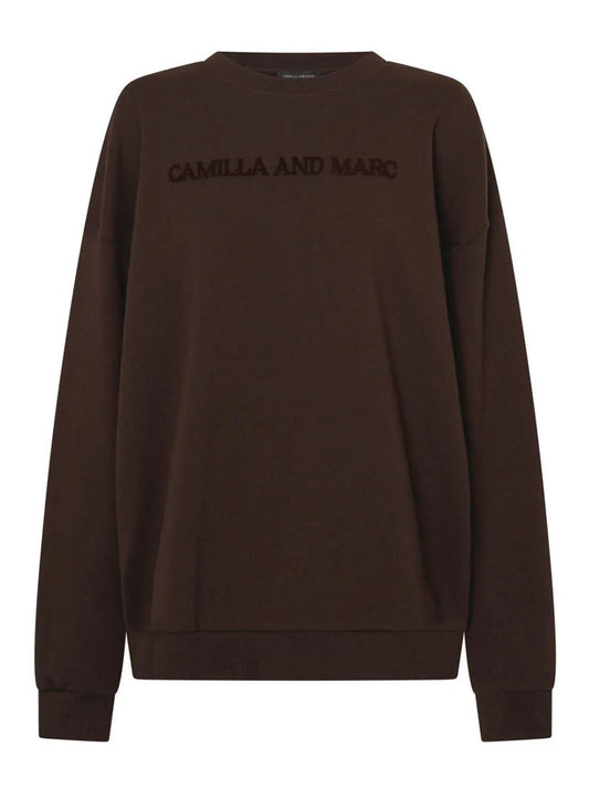 CAMILLA AND MARC TIA FLOCKING LOGO CREW (Oyster)