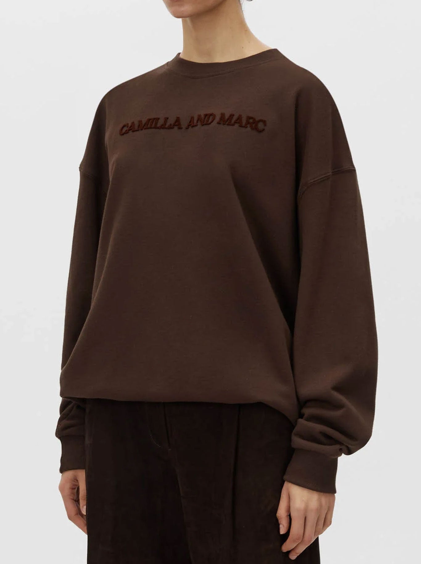 CAMILLA AND MARC TIA FLOCKING LOGO CREW (Oyster)