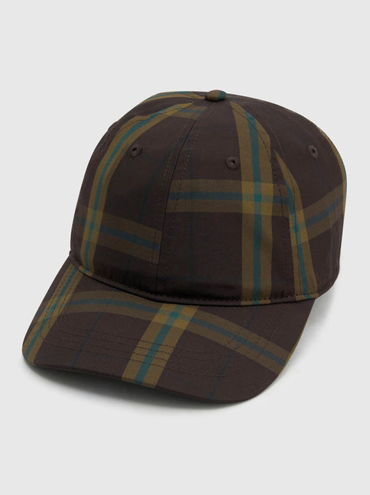 Image of Hats. Product name - CAMILLA AND MARC WINTON CHECK LOGO CAP in Espresso colour by brand - Camilla And Marc