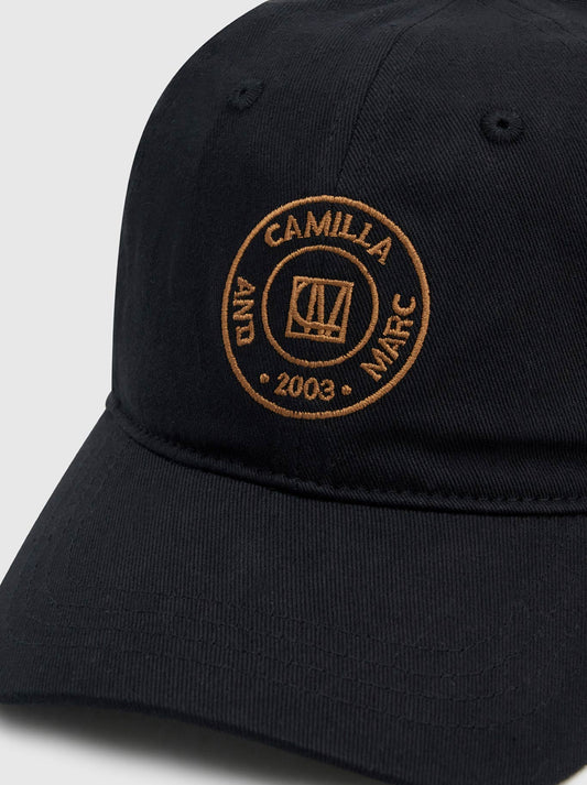 CAMILLA AND MARC WESTELY EMB LOGO CAP (Black Tan)
