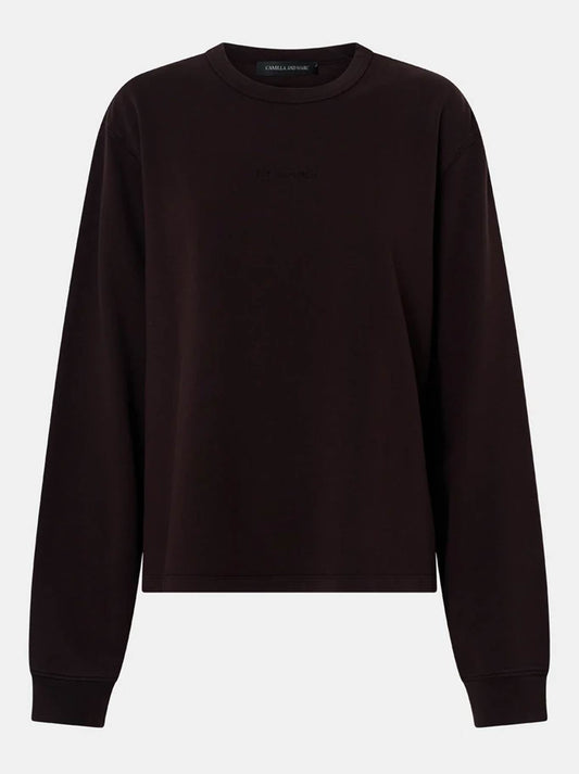CAMILLA AND MARC THOME EMB RELAXED TRACK TOP (Hickory)
