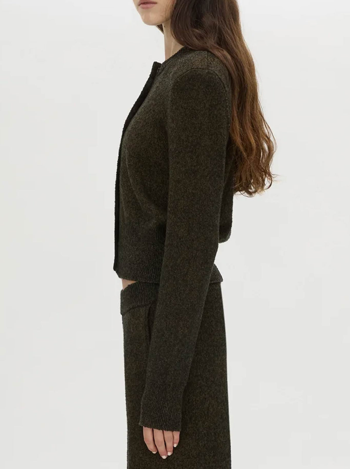 CAMILLA AND MARC SOLEO TEXTURED KNIT CARDIGAN (Cocoa)