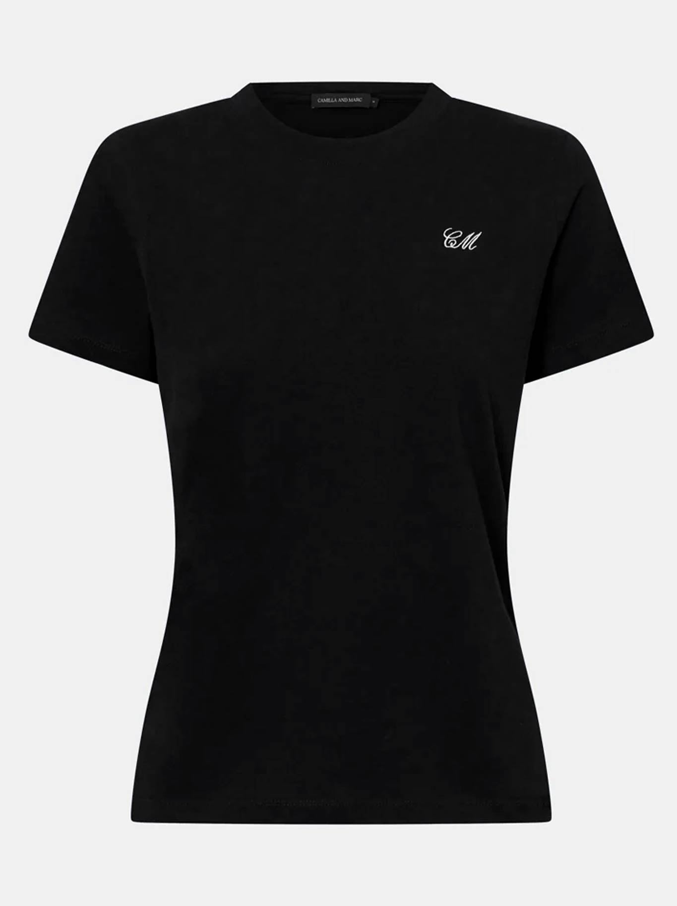 CAMILLA AND MARC BIRDIE FITTED PRINT TEE (Black)