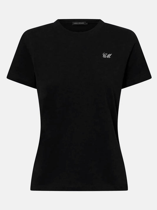 CAMILLA AND MARC BIRDIE FITTED PRINT TEE (Black)