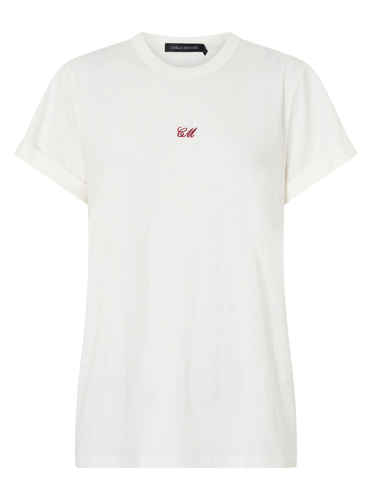 CAMILLA AND MARC BIRDIE EMBROIDERED TEE (White/Red)