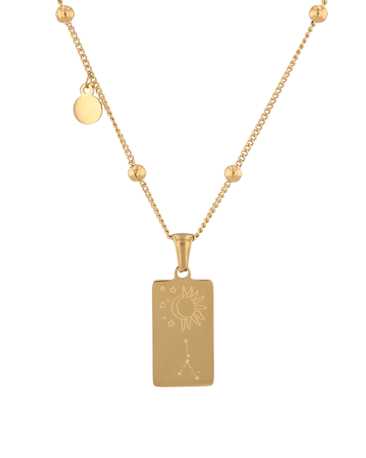 LAVANA Cancer Gold Zodiac Tag Necklace