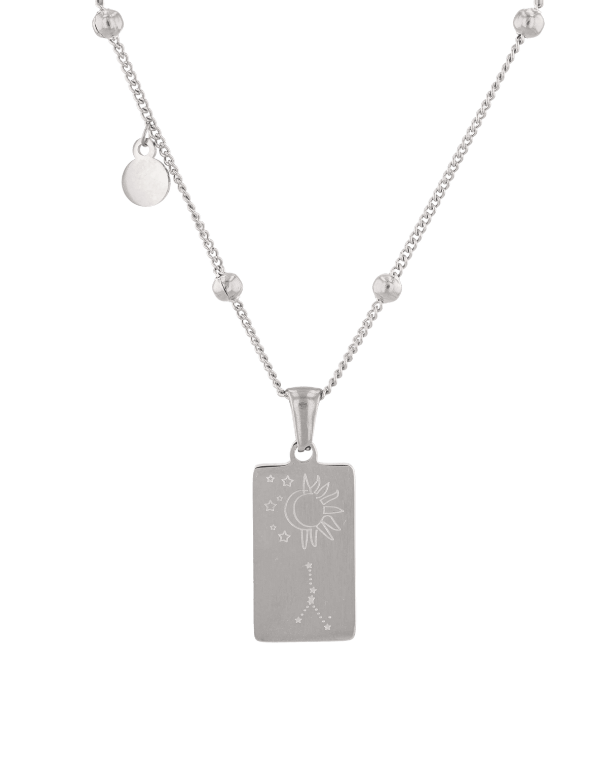 LAVANA Cancer Silver Zodiac Tag Necklace