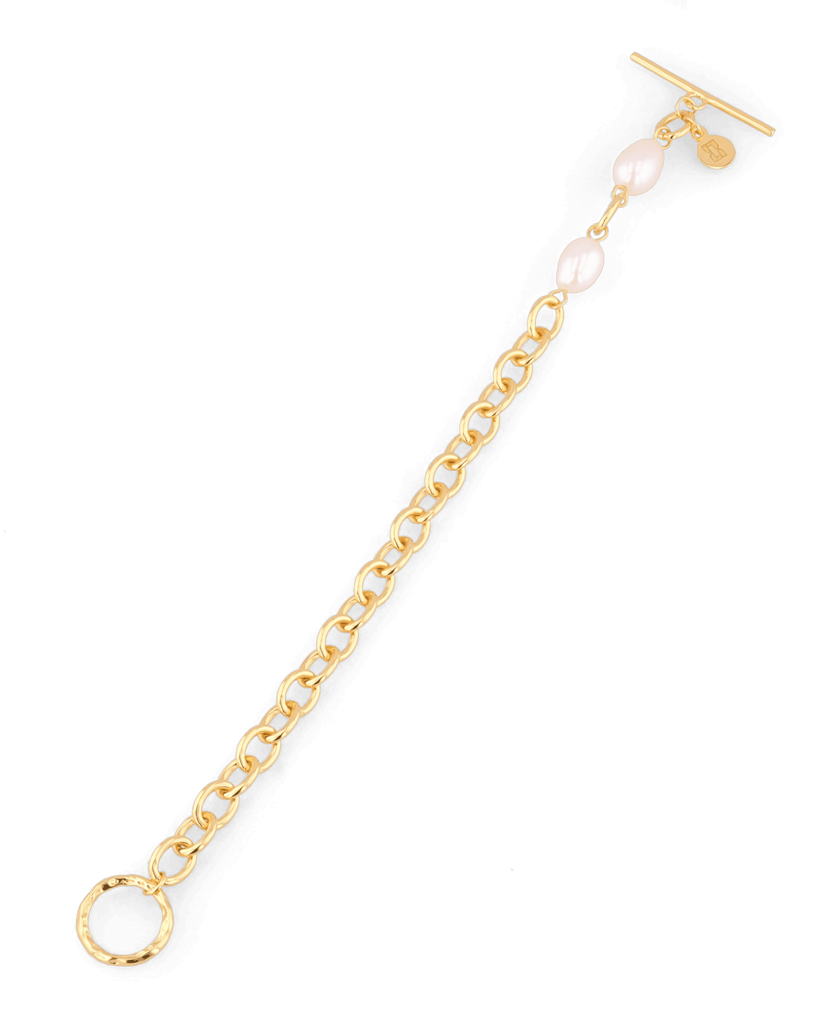 LAVANA Cannes Gold Pearl T-Bar Bracelet