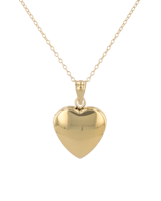 Image of Necklaces. Product name - Canvas Heart Locket Necklace Gold in colour by brand - LAVANA