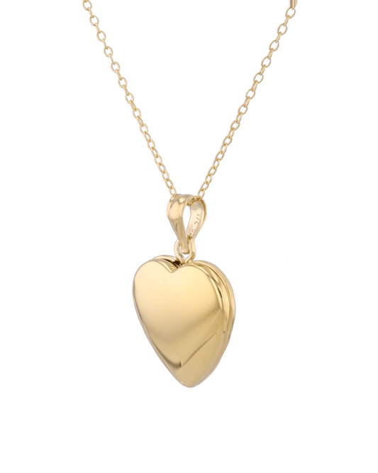 LAVANA Canvas Heart Locket Necklace Gold