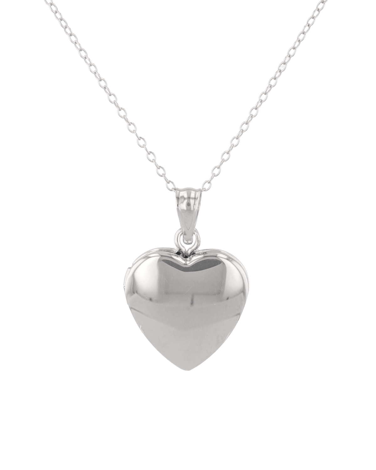 Image of Necklaces. Product name - Canvas Heart Locket Necklace Silver in colour by brand - LAVANA