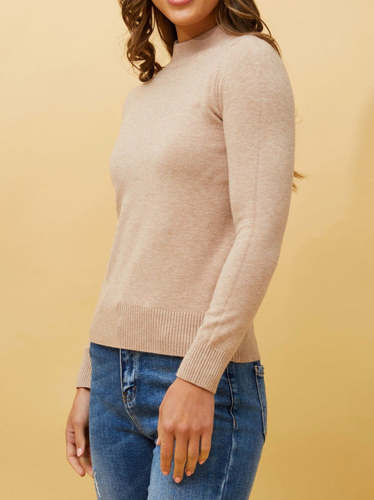 CAROLINE K MORGAN JERSEY KNIT TURTLE PULLOVER (Skylight)