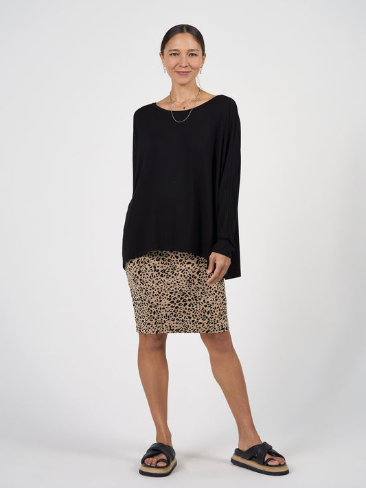 Lou Lou Gina Long Sleeved Bamboo Top (Black)