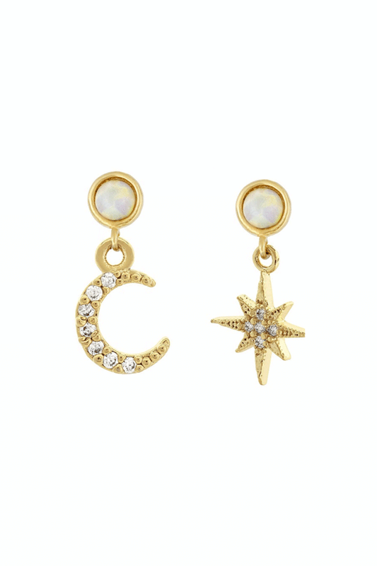 Image of Earrings. Productname: Jewel Citizen | Celestial Drop Earrings Gold in Gold colour by brand - Jewellery