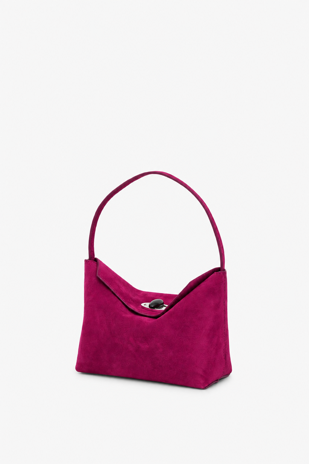 CHRISTOPHER ESBER Turnlock Suede Mini Bag (Fuchsia)