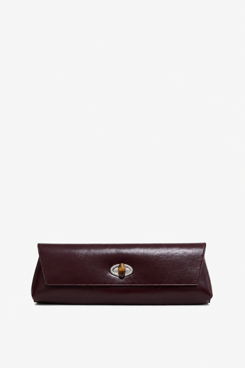 Image of Bags. Product name - Buki Patent Clutch in Barolo colour by brand - CHRISTOPHER ESBER
