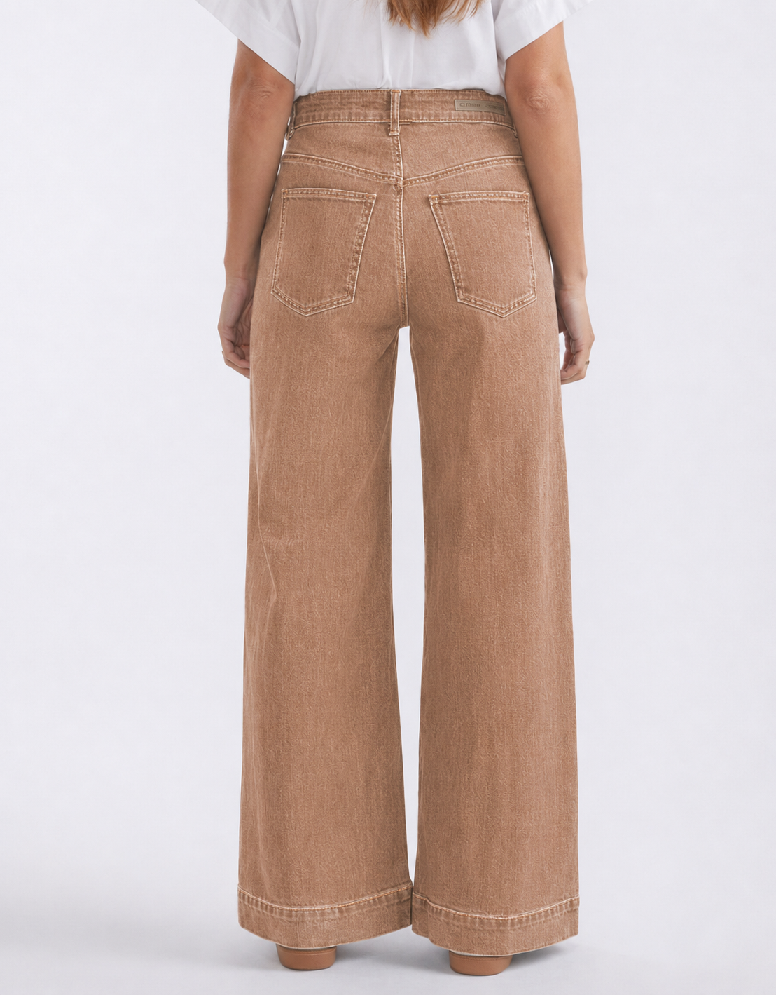 Country Denim Ellery Stretch Straight Leg Jeans (Warm Beige)