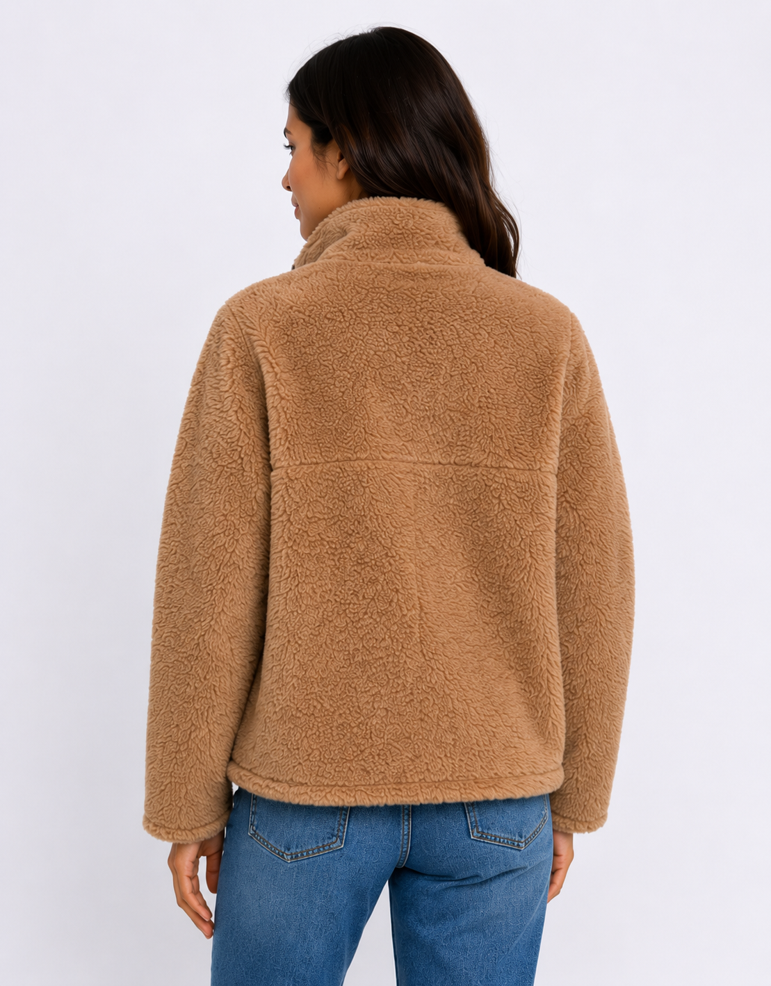 132 Fashion Layla Teddy Fleece Jacket (Tan)