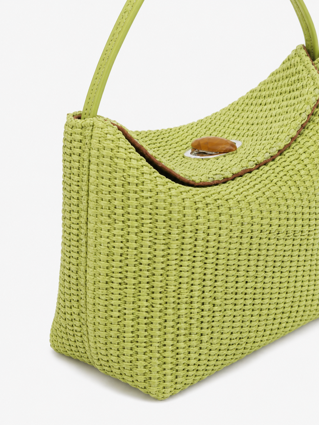 CHRISTOPHER ESBER Turnlock Raffia Mini Bag (Verde)