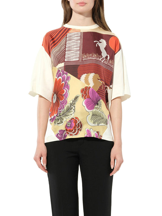 Image of a model wearing Tops. Productname: CHLOE Top in MILK colour by brand - CHLOE