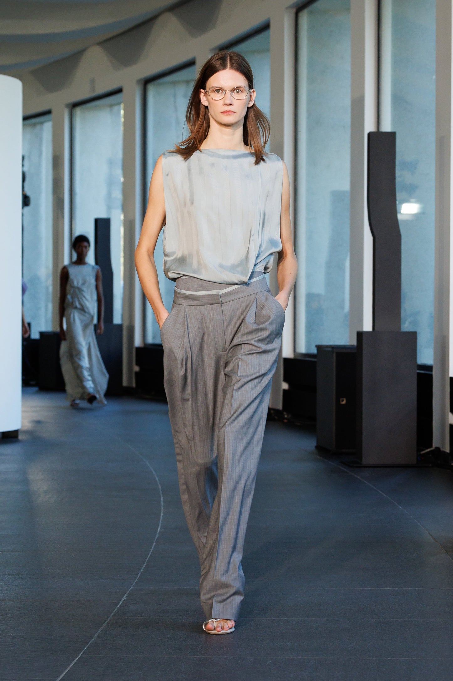 CHRISTOPHER ESBER Sashed Tailored Trouser (Stripe)