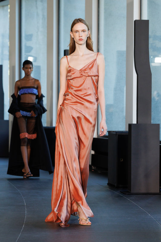 Image of Dresses. Product name - Kacere Bikini Tuck Dress in Red colour by brand - CHRISTOPHER ESBER