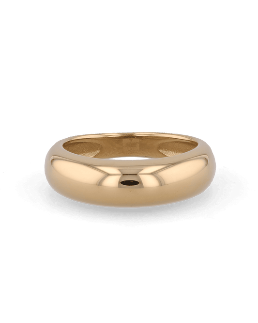Image of Rings. Product name - Classic Dome Gold Ring in colour by brand - LAVANA