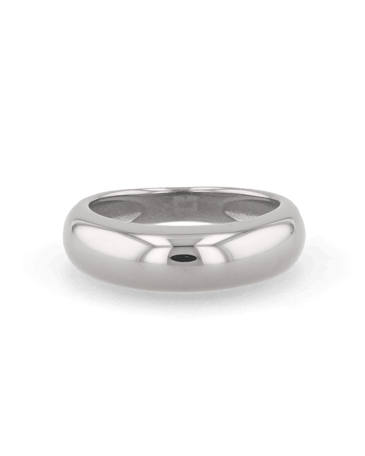 Image of Rings. Product name - Classic Dome Silver Ring in colour by brand - LAVANA