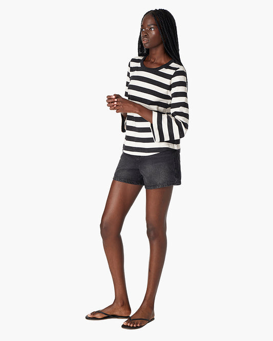 Image of T-Shirts. Productname: Classic Striped 3/4 Tee Black/White in Black/White colour by brand - TKEES