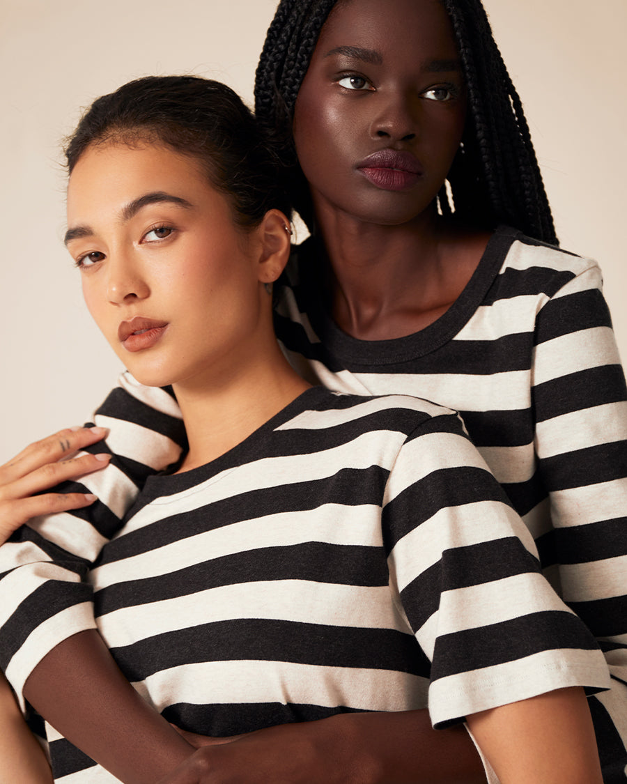 Classic Striped Tee (Black/White)