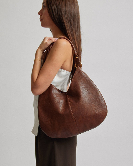 Image of Bags. Productname: Colette Chocolate Gisella Slouch Bag in Brown colour by brand - Colette
