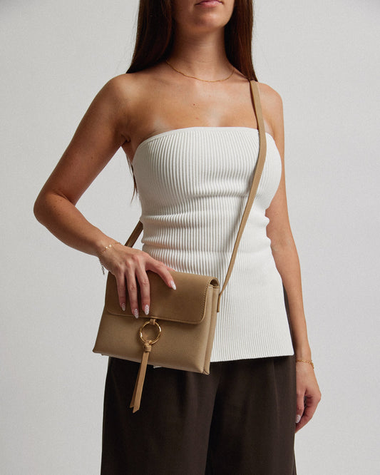 Image of Bags. Productname: Colette Natural Brooklyn Crossbody Bag in Natural colour by brand - Colette