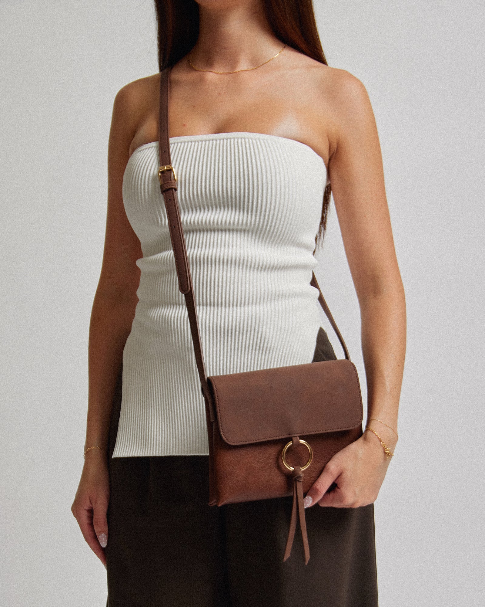 Image of Bags. Productname: Colette Chocolate Brooklyn Crossbody Bag in Brown colour by brand - Colette
