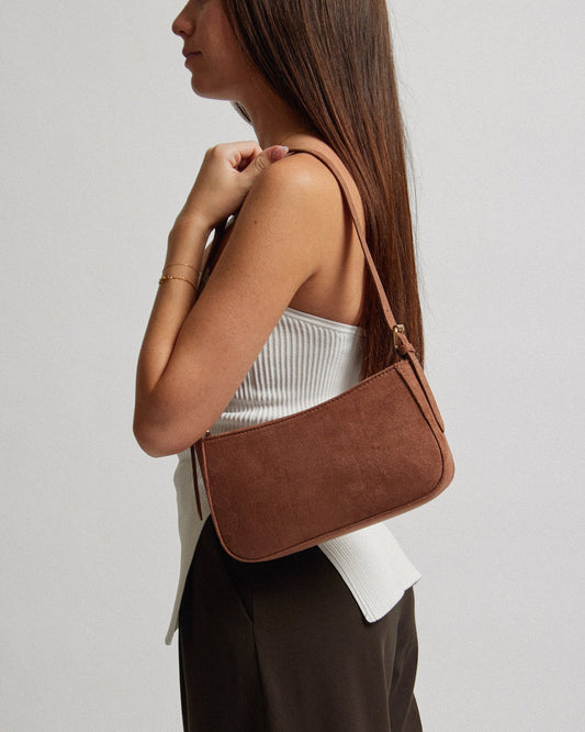 Image of Shoulder Bags. Productname: Colette Brown Frankie Buckle Strap Shoulder Bag in Brown colour by brand - Colette