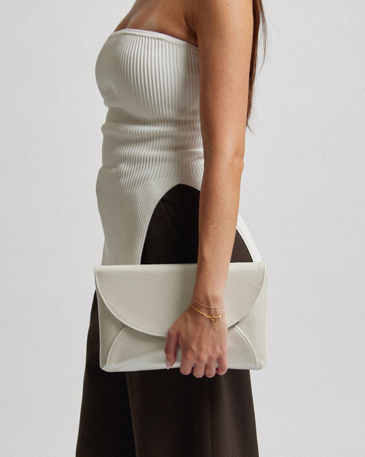 Colette Dalila Envelope Clutch Bag (Silver)