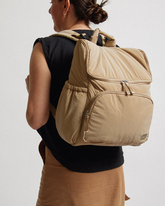 Image of Bags. Productname: Colette Natural Soft Touch Baby Bag Backpack in Natural colour by brand - Colette