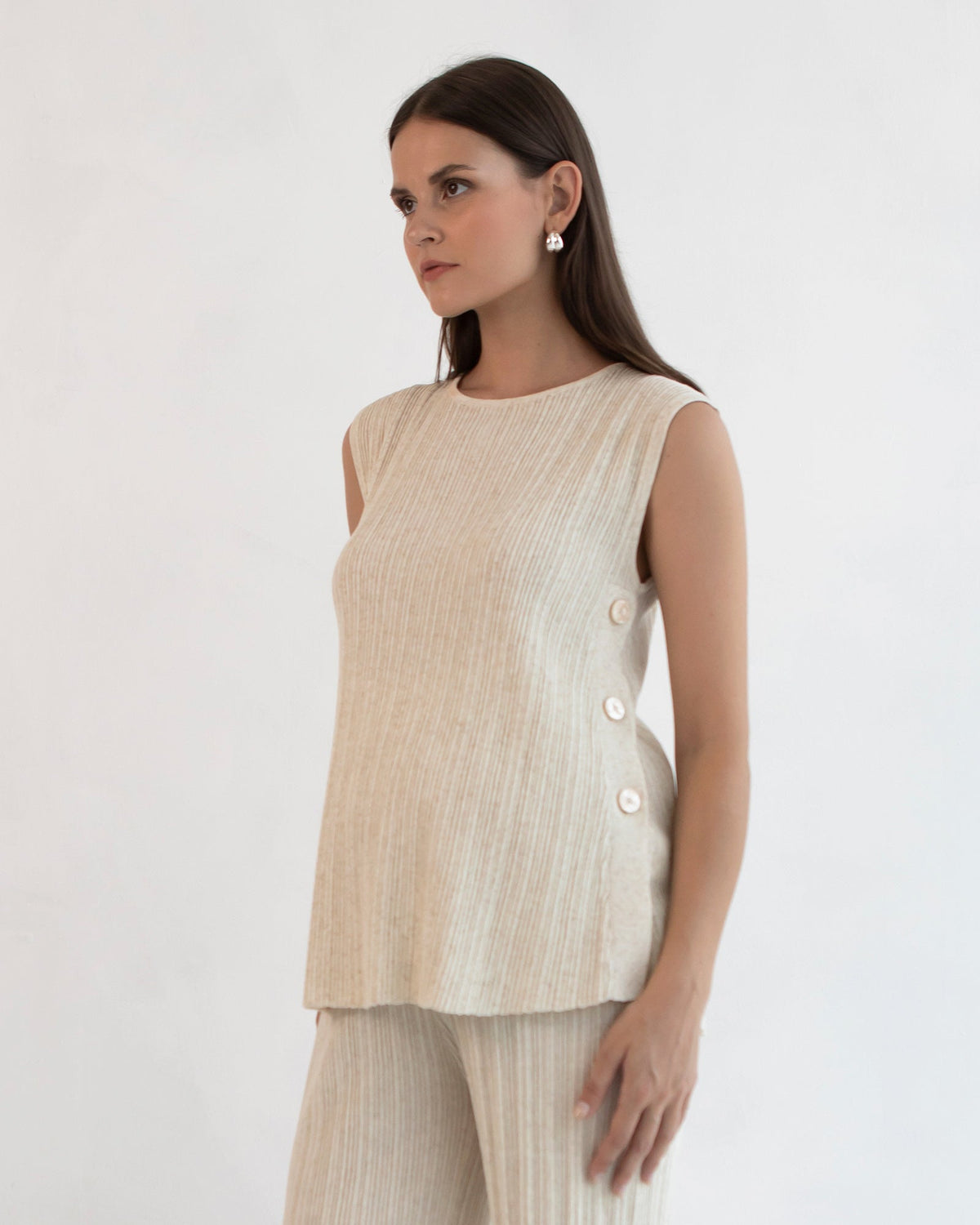 Soon Maternity Collette Linen Knit Feeding Tank