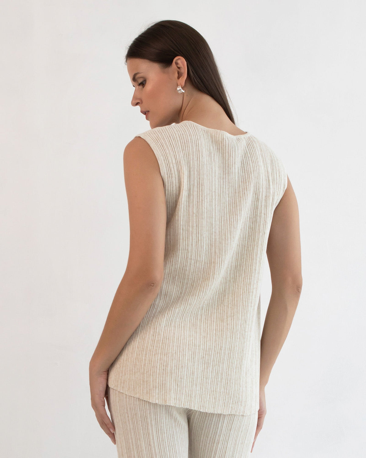 Soon Maternity Collette Linen Knit Feeding Tank