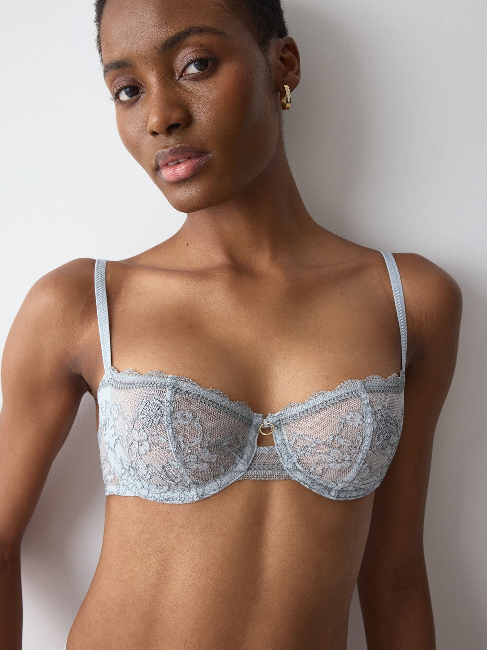 Image of Bras. Productname: Triumph Comfort Allure Balconette Bra in Pearl Grey colour by brand - Triumph