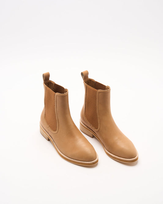 Walnut Melbourne Cora Leather Boot (Tan)