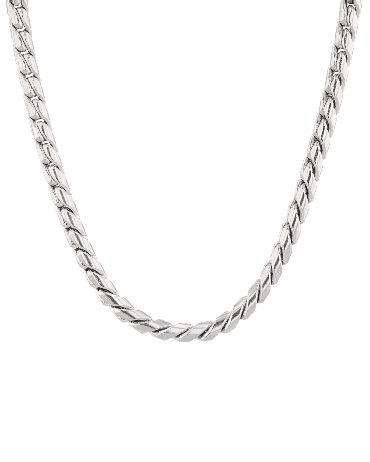 Image of Necklaces. Product name - Core Silver Chain Necklace in colour by brand - LAVANA