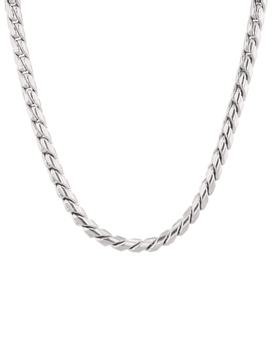 Image of Necklaces. Product name - Core Silver Chain Necklace in colour by brand - LAVANA