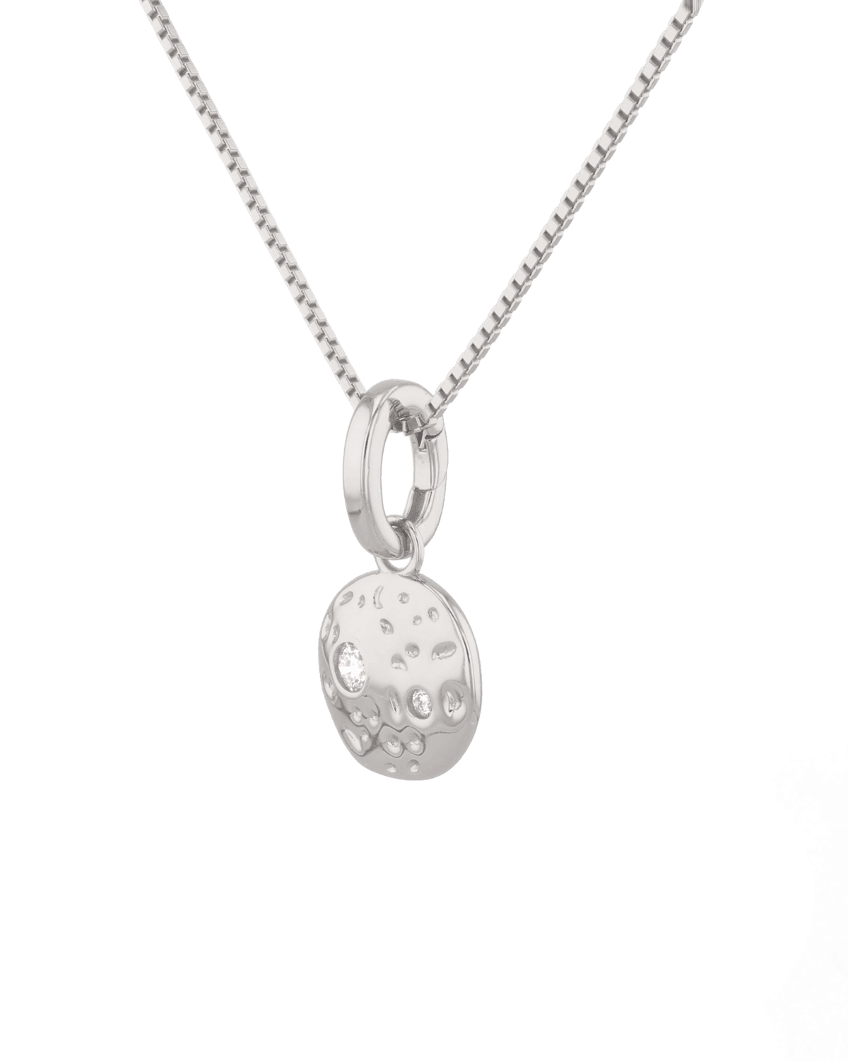 LAVANA Cosmo Silver Diamond Disc Pendant