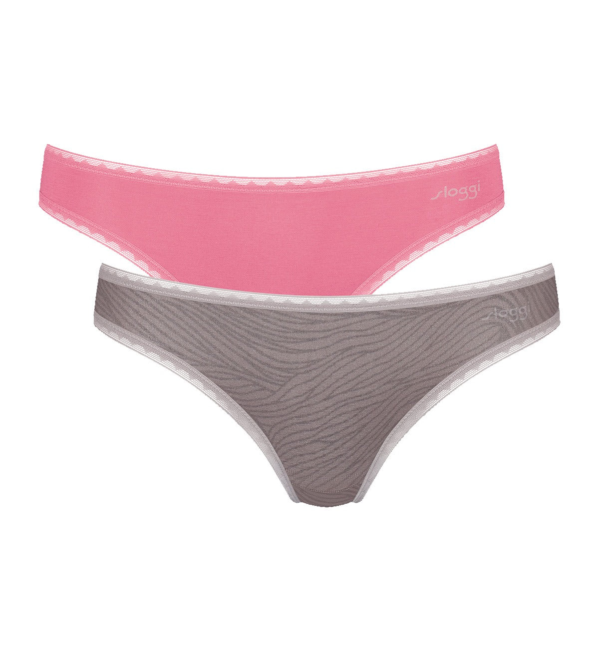 Image of Briefs. Productname: Triumph Sloggi Go Brazilian 2 Pack in Grey Combination colour by brand - Triumph