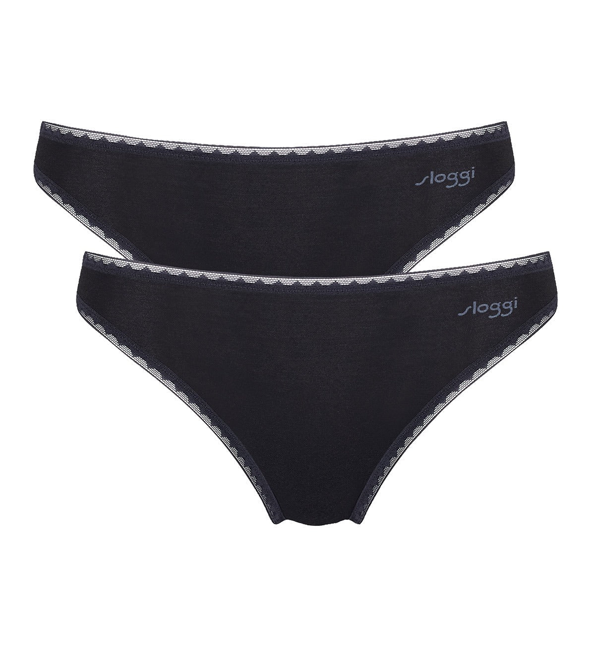 Image of Briefs. Productname: Triumph Sloggi Go Tai 2 Pack in Black colour by brand - Triumph