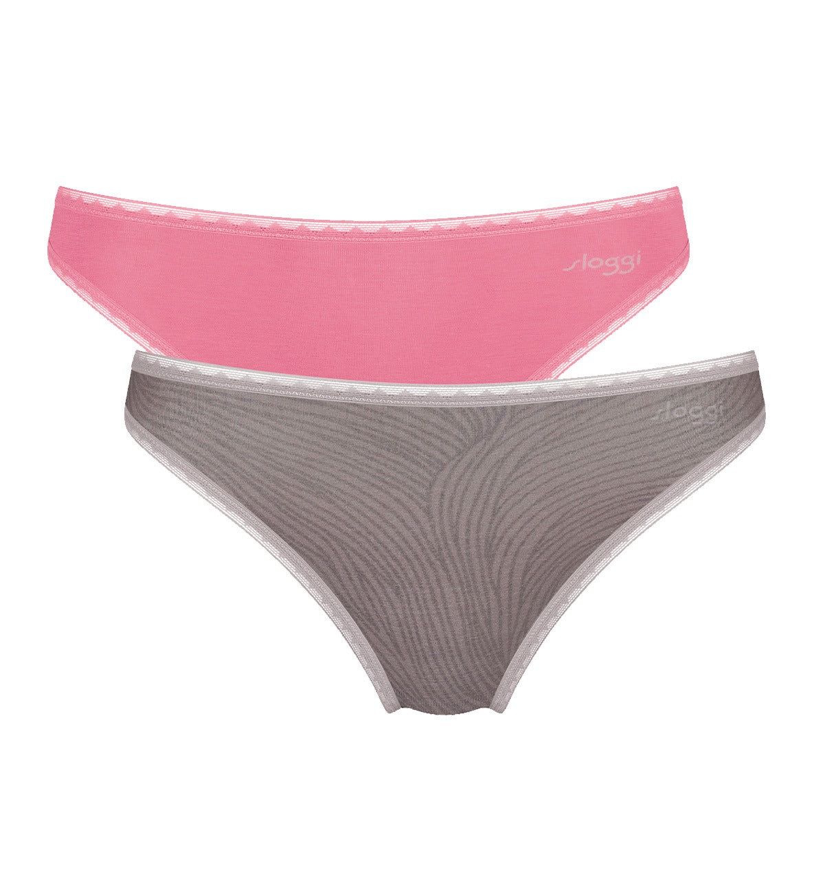Image of Briefs. Productname: Triumph Sloggi Go Tai 2 Pack in Grey Combination colour by brand - Triumph