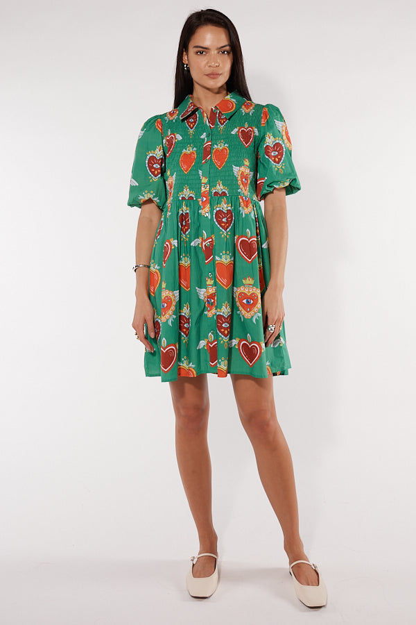 Cowgirl Surfer Bettina Dress (Emerald)