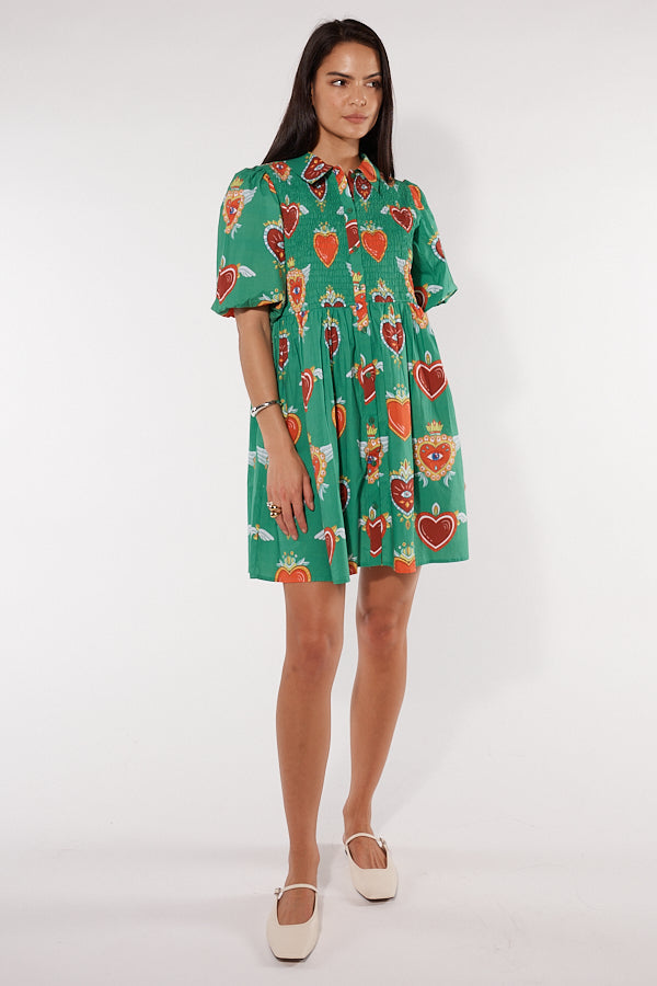 Cowgirl Surfer Bettina Dress (Emerald)